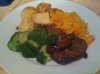 Lamb steak, sw roasties, carrot and swede mash, broccoli.jpg